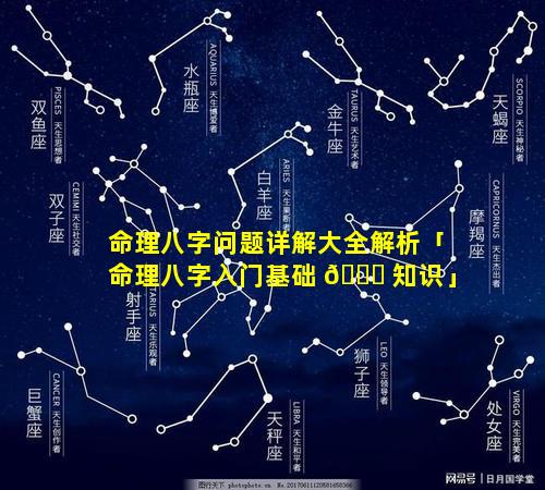 命理八字问题详解大全解析「命理八字入门基础 🐟 知识」